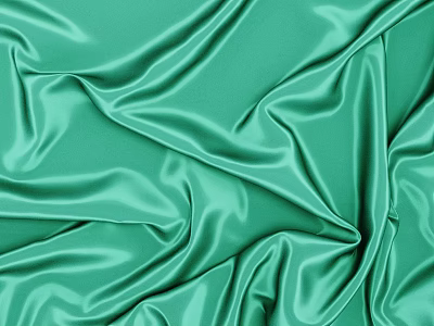 Green Silk Fabric With Smooth Texture And Shiny Surface Elegant Drape 3d model