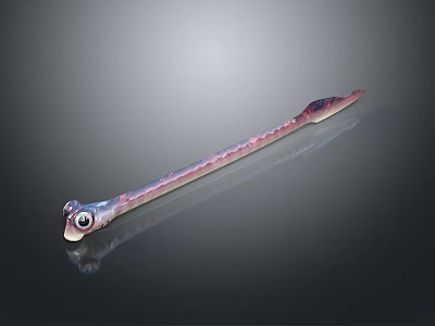 Stylish Bookmark With Purple And Pink Gradient Color Eye Like Design Smooth Surface Reflective Effect 3d model