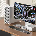 Modern Computer Desktop Computer Office Supplies Monitor Apple Computer 3d model