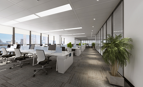 modern public office area office 3d model