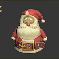 Cartoon Santa Claus Game And Movie Character With Red Hat White Beard And Brown Belt