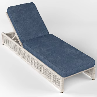 Vintage Gardening Sick Weaving Lounge Outdoor Garden Furniture 3d model