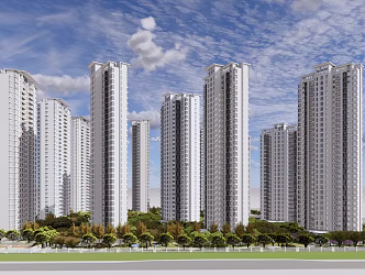 Modern Residential District Real Estate 3d model