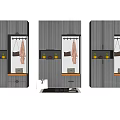 Modern Stylish Shoe Cabinet with Glass Door Display Shelf and Storage Drawers