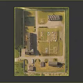 Red Brick Building Compound With Multiple Buildings Central Open Square Green Grass And Pond