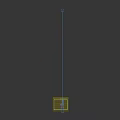 Modern Wall Lamp Lighting Above Black Frame With Green Bamboo On White Wall