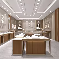 Elegant Modern Jewelry Store Interior With Glass Display Cases And Bright Lighting