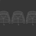 Light Colored Upholstered Office Chair With Striped Design Armrests Metal Frame And Five star Base Wheels