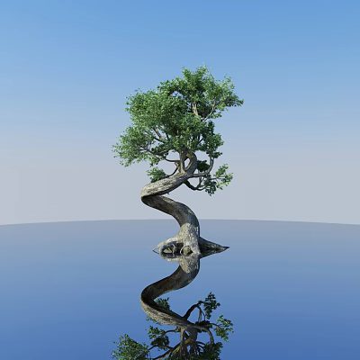 Modern Pine 3d model