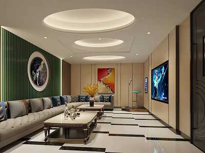 Modern KTV Simple Large Room 3d model