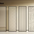 Poliform Modern Room Dividers With Different Textured Patterns For Interior Decoration 3d model