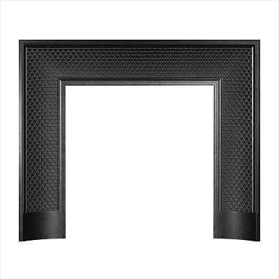 Black Door Frame With Intricate Carved Patterns And Decorative Design Elements 3d model