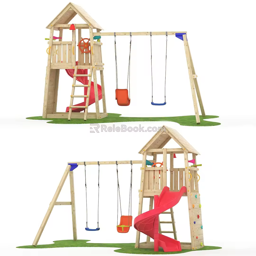 Slide swing entertainment equipment 3d model