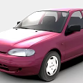 Pink Hyundai Classic Compact Sedan with Sleek Body Design Silver Wheels and Tinted Windows