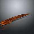 Long Brown Patterned Animal With Large Head Open Mouth Gray Gradient Background Highlighted Prehistoric Reptile