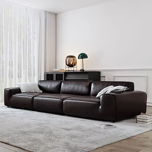 Modern three-seat sofa Italian-style multiplayer sofa 3d model