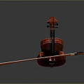 Red Classical Violin With Wooden Bow For Musical Practice And Daily Living Use