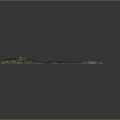 Detailed 3D Terrain Model Showing Coastal Landforms and Geographic Features with Land Sea Areas