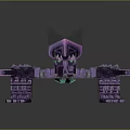 Futuristic Purple Blue Mechanical Creature With Long Body Glowing Parts And Detailed Structure