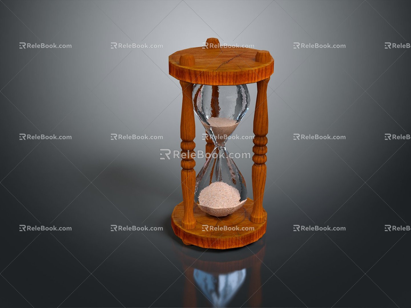 Modern Hourglass Rotating Hourglass 3d model