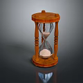Decorative Ornament Decoration Set With Wooden Frame And Glass Sand Hourglass Timer