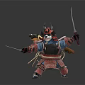 Modern Game Character Panda Warrior 3d model