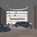 Modern Rest Area Negotiation Rest Area 3d model