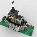 LEGO toy blocks European castle 3d model