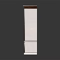 Dark Brown Wooden Bookcase With Glass Doors Gold Accents And Multiple Shelves