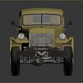 Yellow Vintage Utility Pickup Truck With Off Road Tires