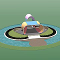 modern pavilion profiled pavilion 3d model