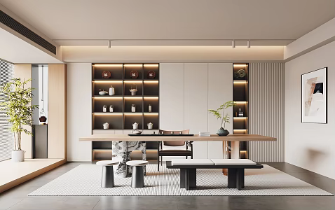 Modern Tea Room 3d model