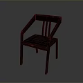 Modern Wooden Frame Dining Chair With Black Leather Seat And Sleek Modern Design