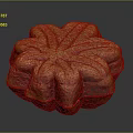 Delicious Orange Flower Shaped Cake With Textured Surface And Soft Interior