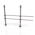 Heavy Duty Steel Support Frame With Vertical Poles And Horizontal Cross Bars