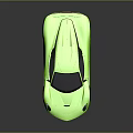 Bright Green Sports Car with Sleek Modern Body Black Wheels Red Calipers and Glossy Finish