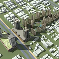 Modern High Rise Residential Building Community With Landscaped Layout And Facilities