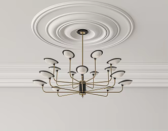 Modern minimalist chandelier 3d model