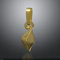 Elegant Golden Leaf Shaped Pendant Design For Daily Life Accessories