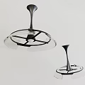 Modern Transparent Glass Pendant Light With Sleek Black Metal Frame Design