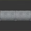 Industrial Metal Barrier Structure With Concrete Base Supports In Modern Setting