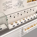 Exhibition Display Shelves With Glass Cases And Artifacts For Cultural Exhibits