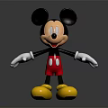 Classic Mickey Mouse Doll Featuring Black Round Ears Red Shorts White Gloves And Yellow Shoes