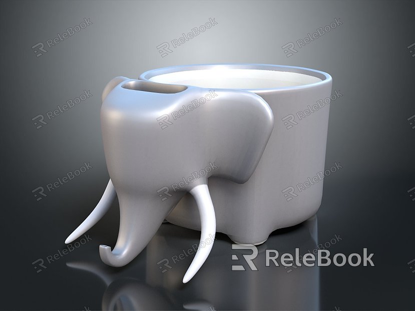 Elephant Coffee Cup Mug Coffee Cup Tea Cup Enamel Cup Porcelain Cup Cup Water Cup Container model