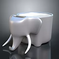 Unique Elephant Shaped Ceramic Mug With Decorative Ears And Tusks For Daily Use