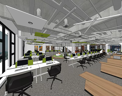 Public office area 3d model Public office area 3d model