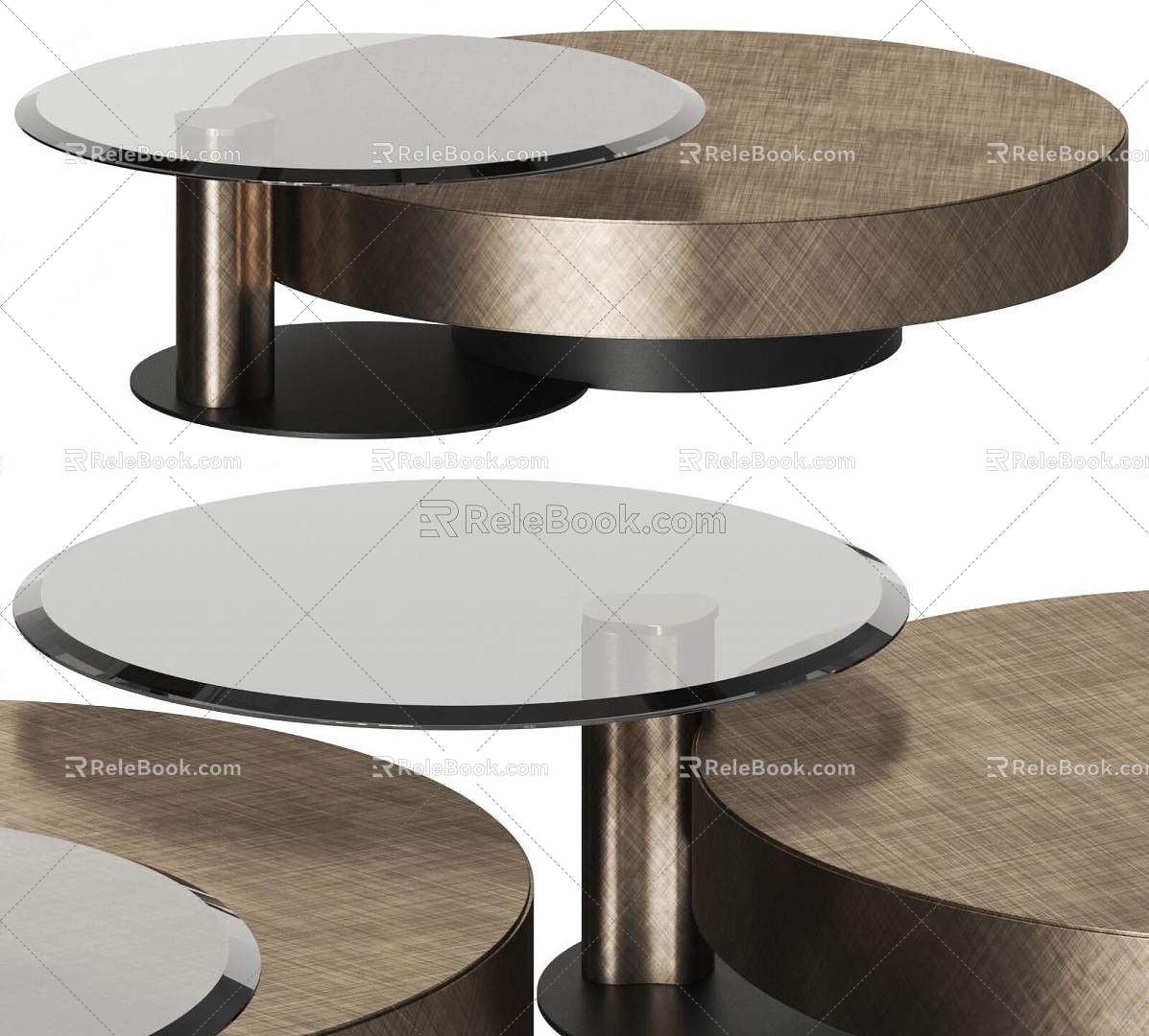 modern metal glass coffee table talali modern coffee table 3d model