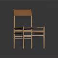 Simple Modern Wooden Chair With Light Brown Backrest And Seat Design