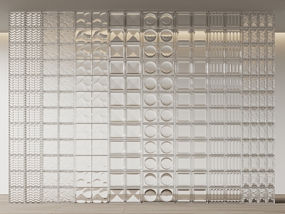 Modern glass brick model