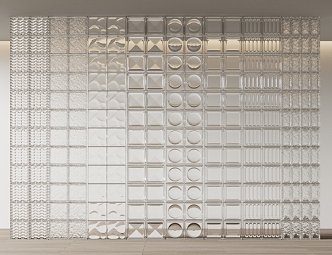 Modern glass brick 3d model